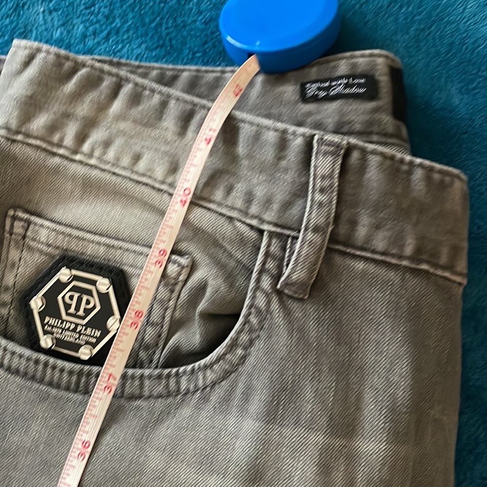 PHILIPP PLEIN Leather & Denim Pants – Authentic – Size 32 – Luxury Designer - Picture 12 of 15